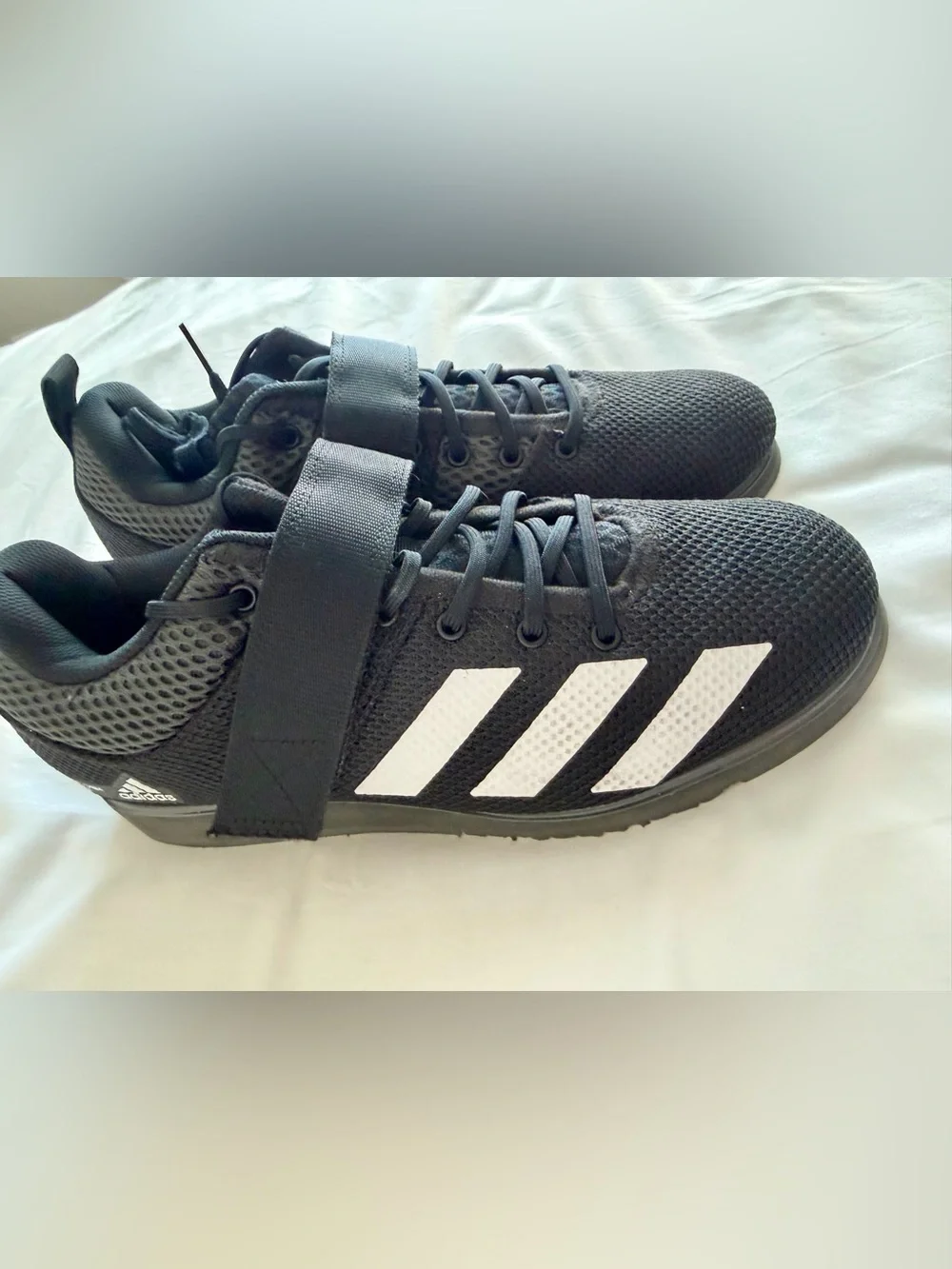 Adidas Powerlift 5 Core Black White Athletic Training Shoes Men US 7